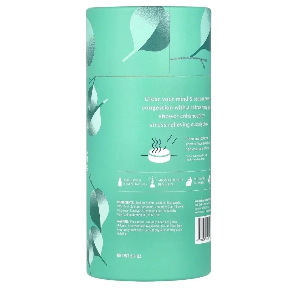 Body Restore Shower Steamers with 100% Natural Essential Oil Eucalyptus & Mint 6 - Picture 3 of 5